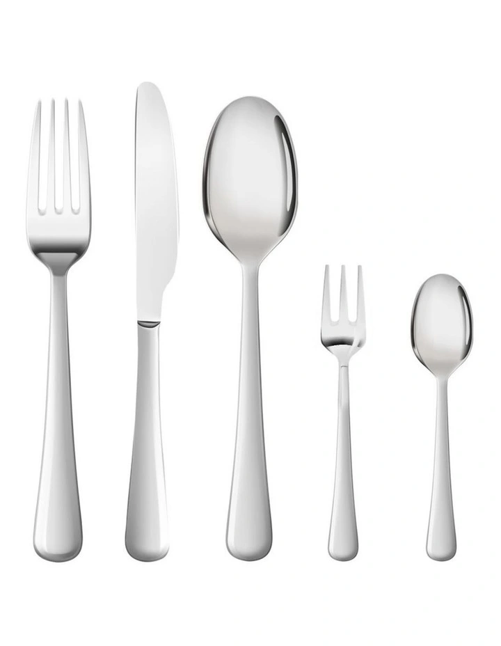 Tableware Cutlery Set Stainless Steel Knife Fork Spoon Kitchen Child Silver 60PC image 1