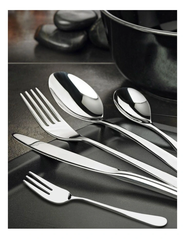 Tableware Cutlery Set Stainless Steel Knife Fork Spoon Kitchen Child Silver 60PC image 6
