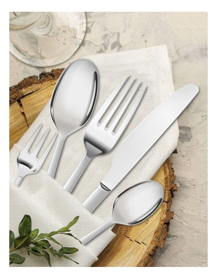 Cutlery Set Stainless Steel Knife Fork Spoon Kitchen Tableware Set Silver 120PCS image 7