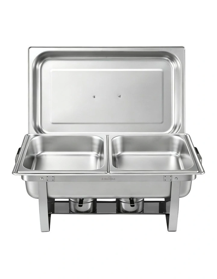 5-Star Chef Chafing Dish 8L 2-Pan Buffet Warmer Food Warmer Catering Server image 3