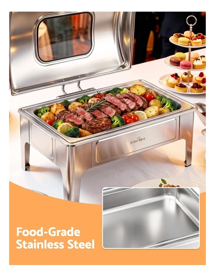 5-Star Chef 9L Chafing Dish Buffet Warmer Food Warmer Catering Server image 5