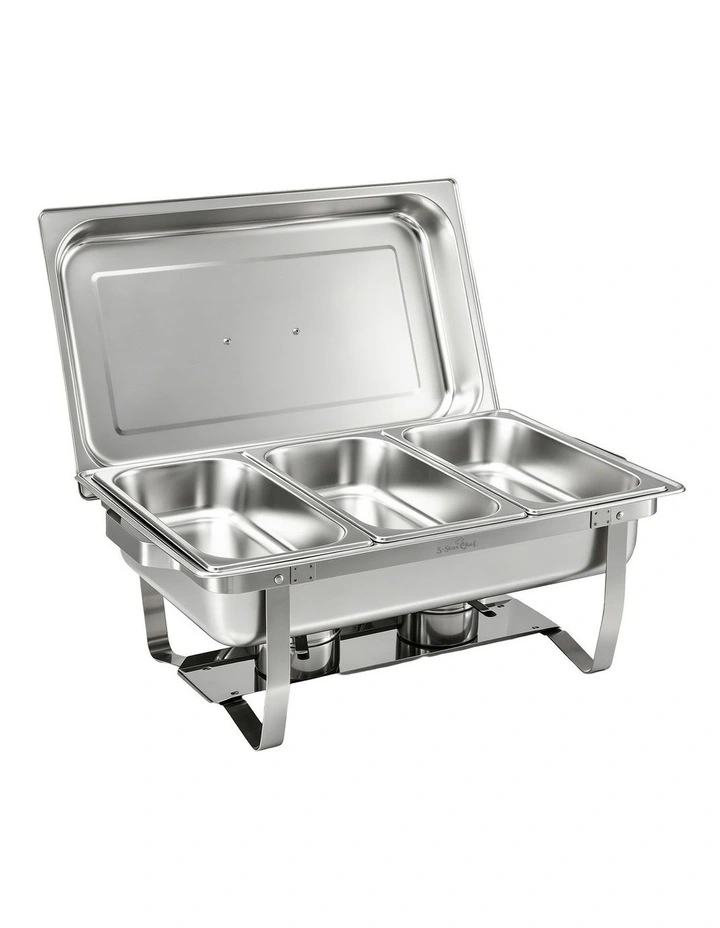5-Star Chef Chafing Dish 7.5L 3-Pan Buffet Warmer Food Warmer Catering Server image 1