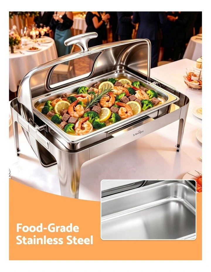 5 Star Chef 9L Chafing Dish Buffet Warmer Food Warmer Catering Server image 5