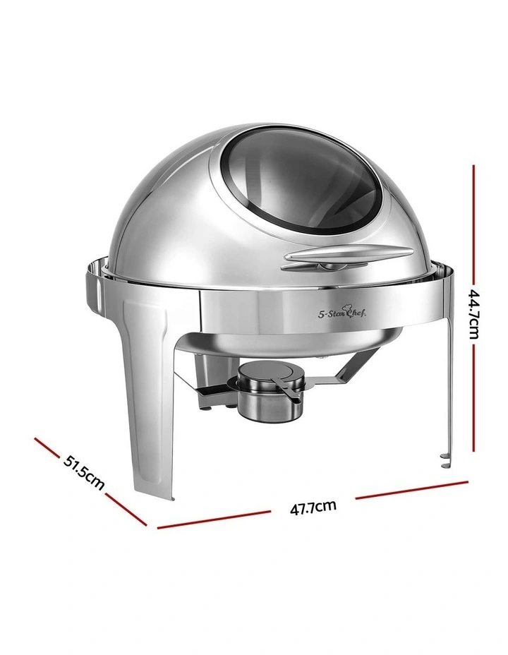 5-Star Chef 9L Chafing Dish Buffet Warmer Food Warmer Catering Server Round image 2