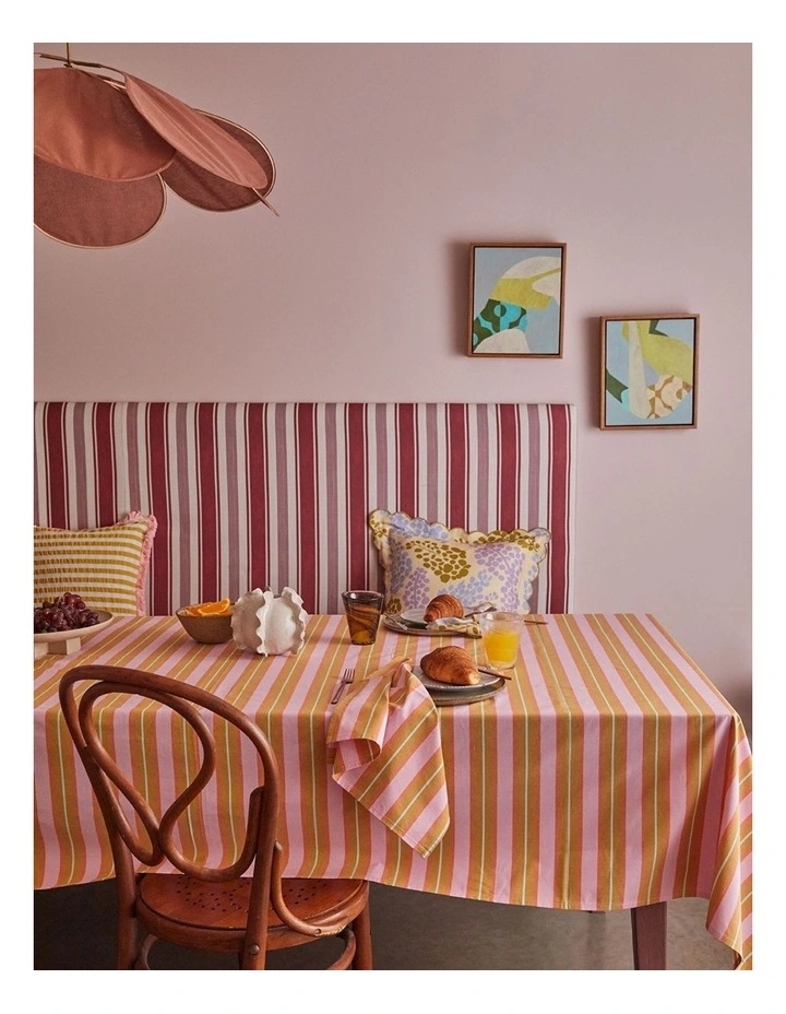 Sunrise Stripe Square Tablecloth image 2