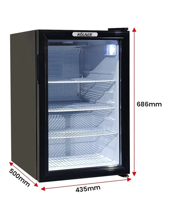 Kolner 70L Mini Bar Fridge Glass Door Beverage Cooler Wine Drinks Refrigerator image 2