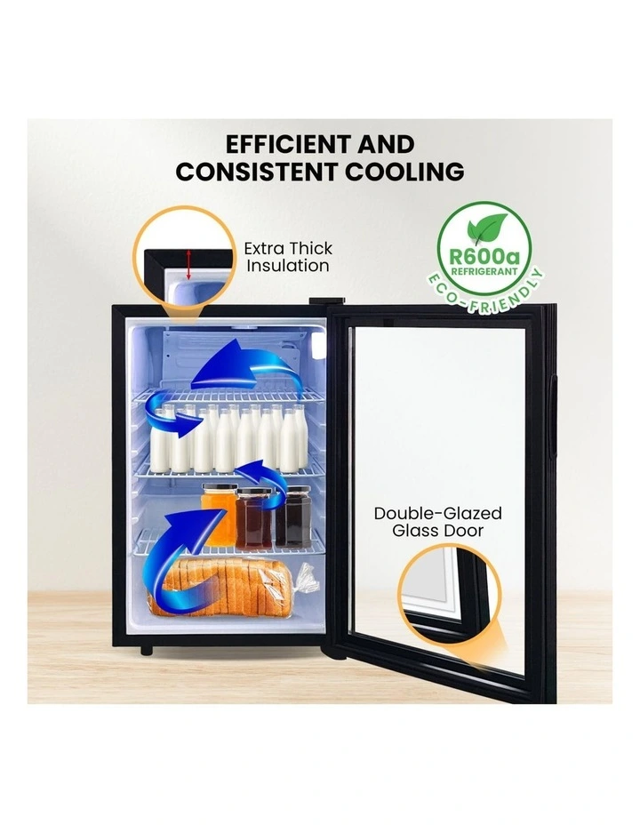 Kolner 70L Mini Bar Fridge Glass Door Beverage Cooler Wine Drinks Refrigerator image 4