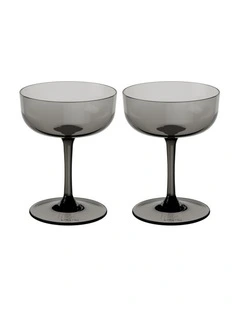 Like Smoke Sparkling Wine/Champagne Coupe Set, 2pcs