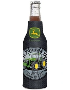 John Deere Bottle Cooler/Stubbie Holder w/Tractor Graphic 12oz/375ml Green/Black