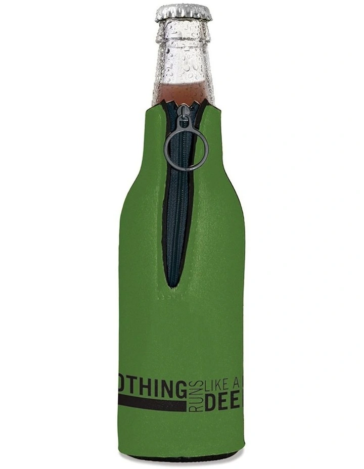 John Deere Bottle Cooler/Stubbie Holder w/Tractor Graphic 12oz/375ml Green/Black image 2