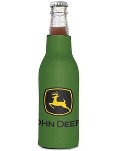 John Deere Bottle Cooler/Stubbie Holder w/Trademark Logo 12oz/375ml Green