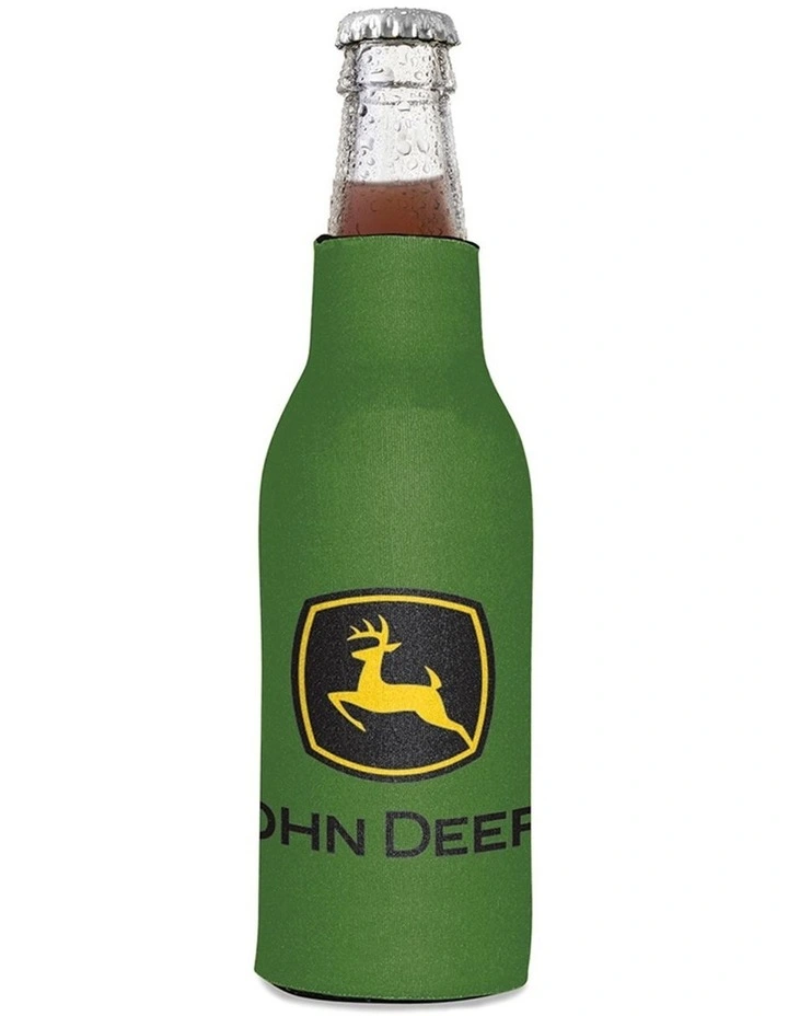 John Deere Bottle Cooler/Stubbie Holder w/Trademark Logo 12oz/375ml Green image 1