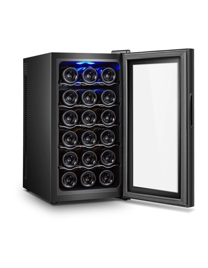 18 Bottle Thermoelectric Wine Fridge, 130W, UV Protected Glass Door, Soft LED Illumination image 2