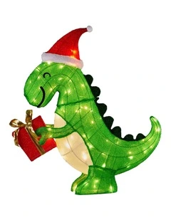 Christabelle 90cm Christmas Dinosaur Display with LED Lights Decoration