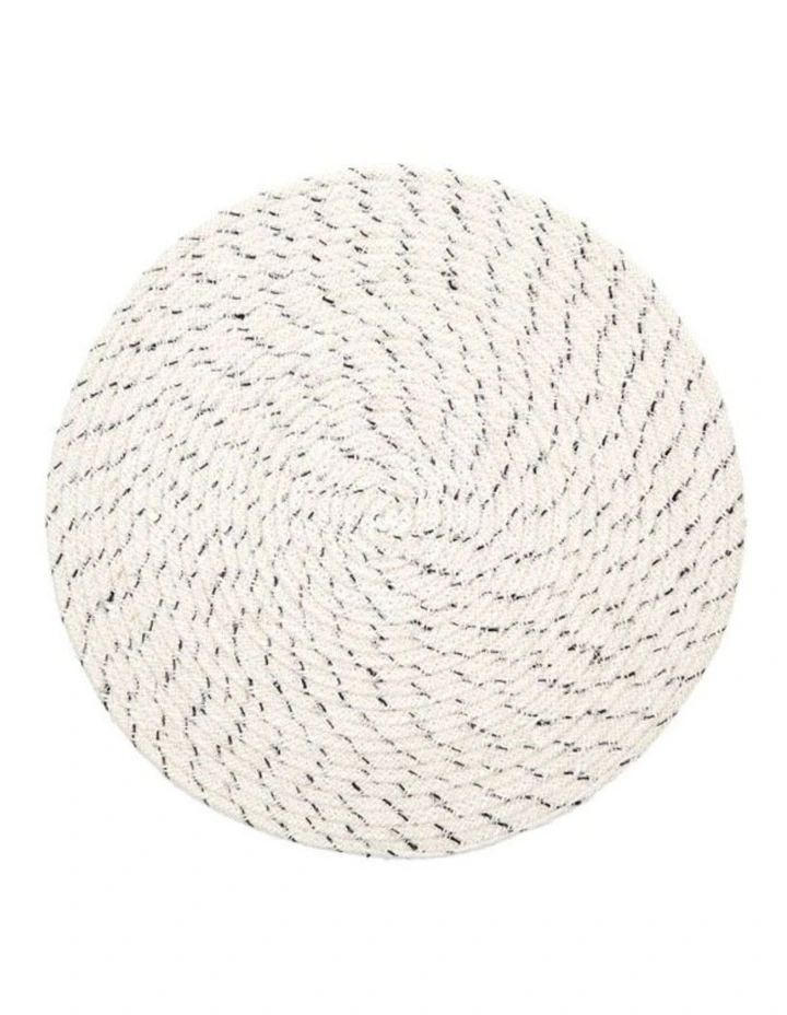 Fab Habitat Dove Set Of 4 Braided Jute Round Placemat in Ivory image 1
