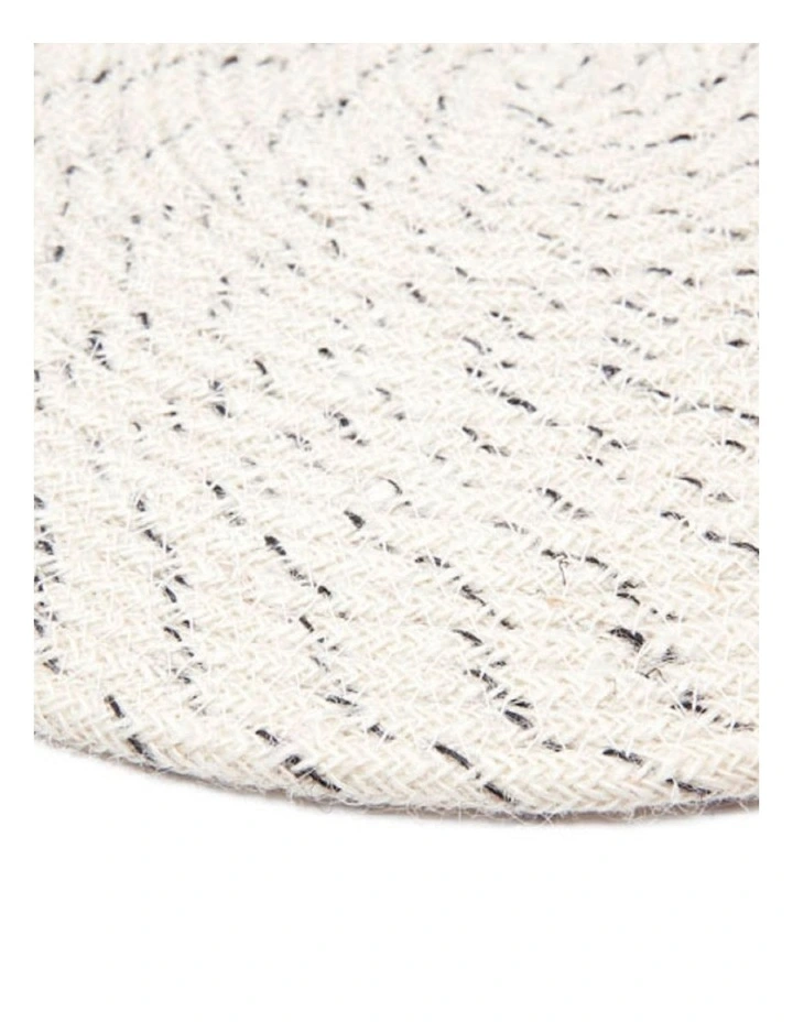 Fab Habitat Dove Set Of 4 Braided Jute Round Placemat in Ivory image 3