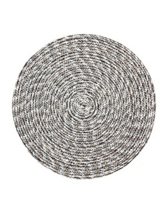 Fab Habitat Willie Set Of 4 Braided Dining Jute Round Placemat in Grey