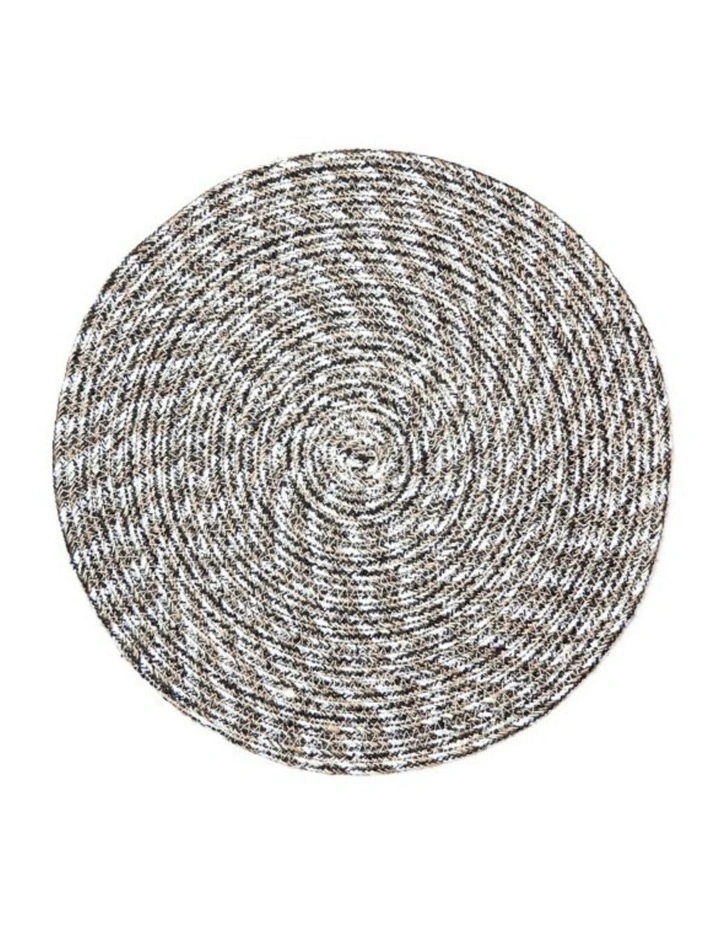 Fab Habitat Willie Set Of 4 Braided Dining Jute Round Placemat in Grey image 1