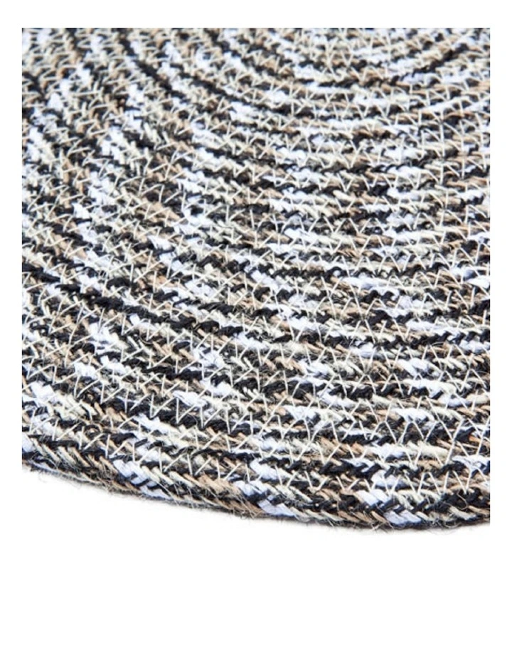 Fab Habitat Willie Set Of 4 Braided Dining Jute Round Placemat in Grey image 2