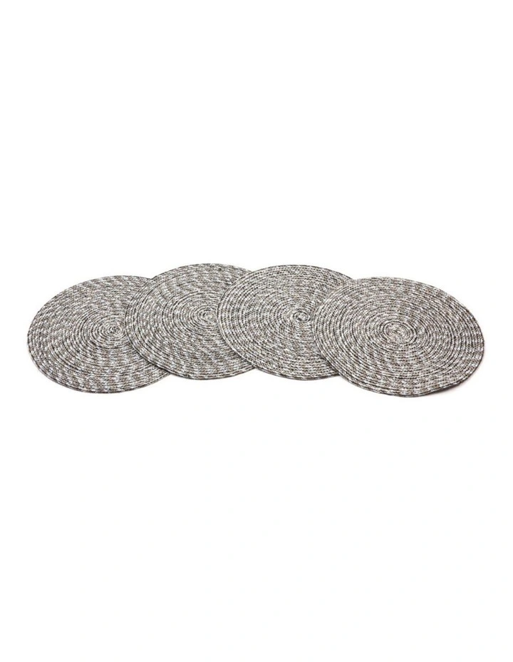 Fab Habitat Willie Set Of 4 Braided Dining Jute Round Placemat in Grey image 3