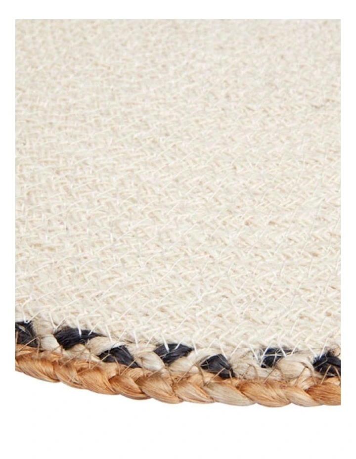 Fab Habitat Linnet Set Of 4 Jute Braided Round Placemats in Cream image 4