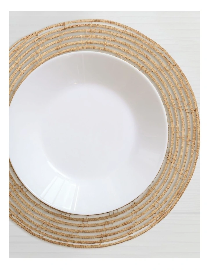 Fab Habitat Magpie Set Of 4 Palm Fibre Handmade Round Placemat image 2