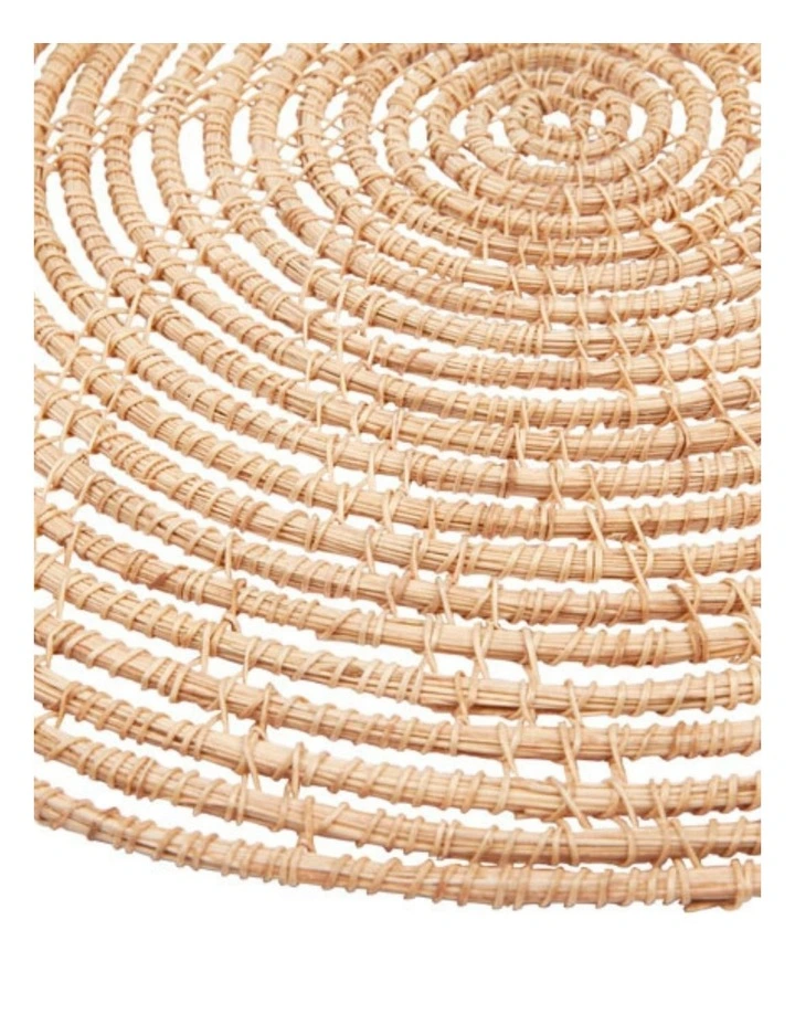 Fab Habitat Magpie Set Of 4 Palm Fibre Handmade Round Placemat image 3