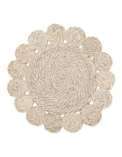 Fab Habitat Tern Set Of 4 Decorative Jute Round Placemats