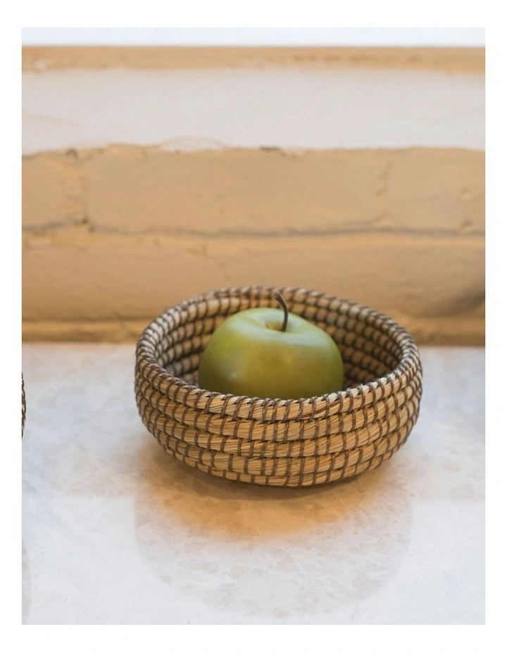 Fab Habitat Kaisa Set of 3 Handmade Round Kaisa Grass Decorative Fruit Bowls image 4