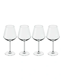 La Divina Burgundy Wine Goblet, Set 4pcs