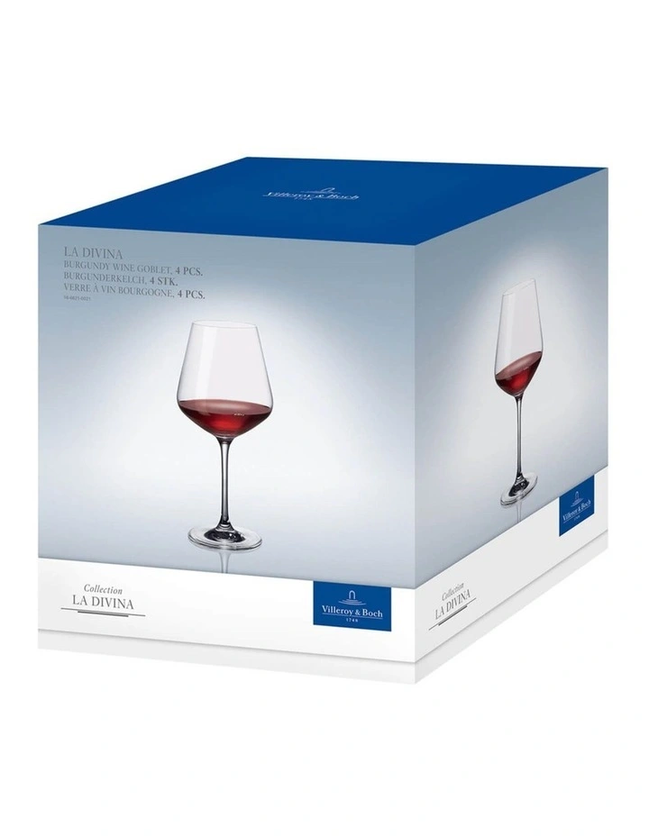 La Divina Burgundy Wine Goblet, Set 4pcs image 4