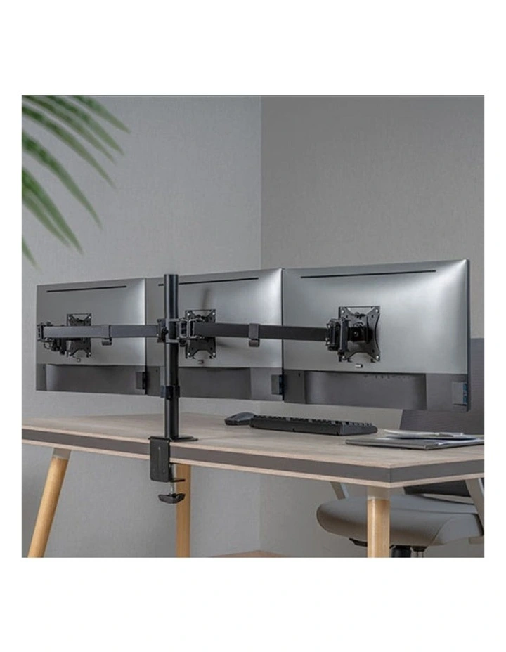 Brateck Steel-Articulating Triple-Monitor Mount 17-27 Black image 4