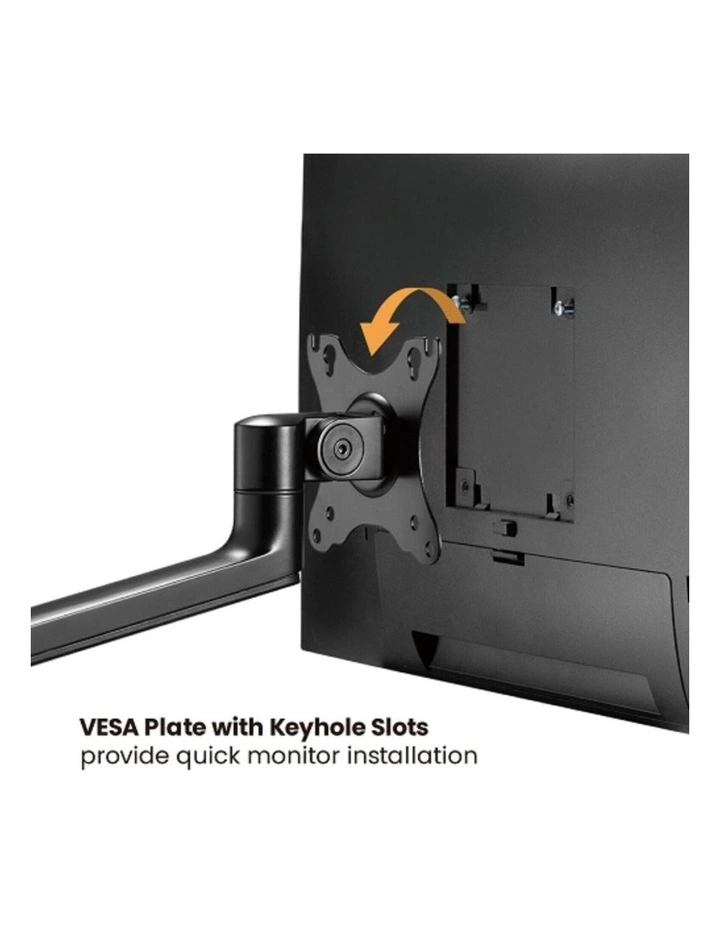 Brateck Premium Articulating Monitor Stand 17-32 - Matte Black image 3