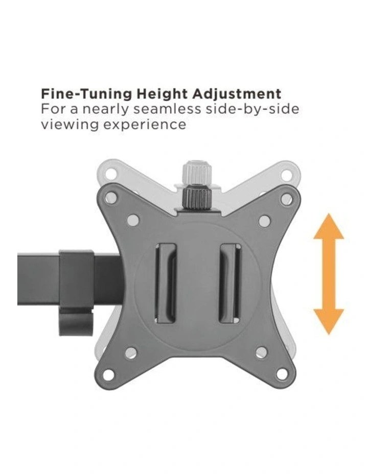 Brateck Dual-Monitor Mount Fits 17-32 Screens - Black image 5
