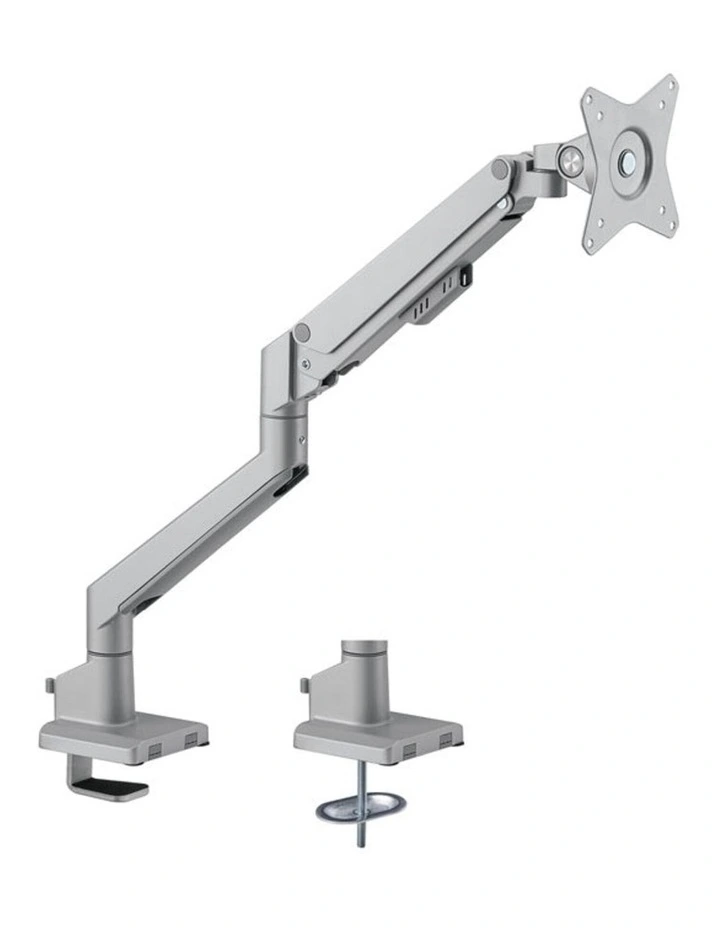 Brateck Single Gas Spring Monitor Arm 1732 9kg VESA - Silver image 1