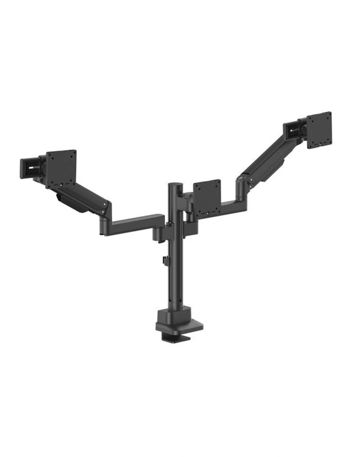 Brateck Modular Mechanical Spring Triple Monitor Arm 17-27 - Black image 2