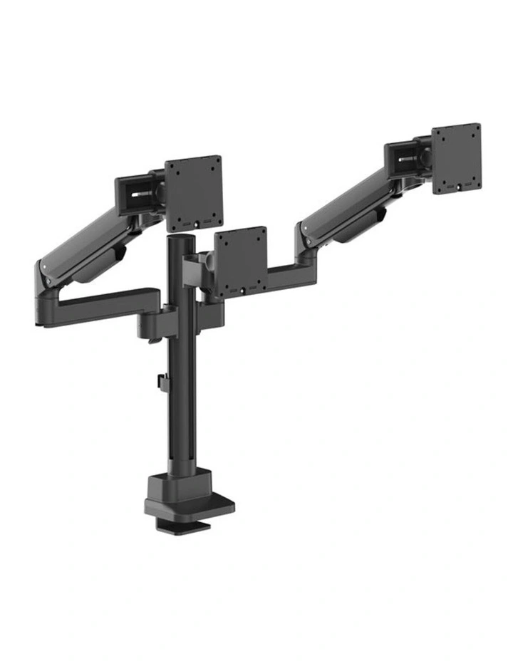 Brateck Modular Mechanical Spring Triple Monitor Arm 17-27 - Black image 3