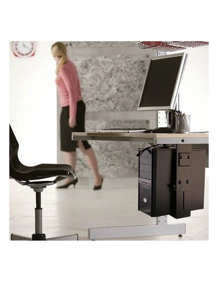 Brateck Adjustable Under-Desk ATX Case Mount with Sliding Track image 5