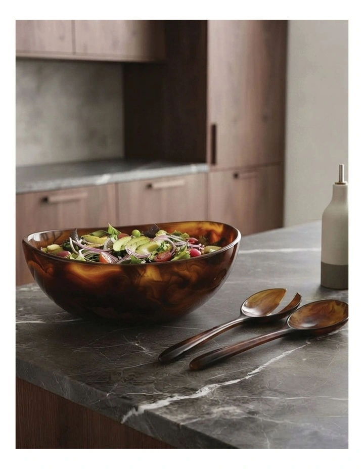 Urban Attitude RAQS Salad Bowl 11.5 x 29.5 x 31cm - Dark Cocoa image 5