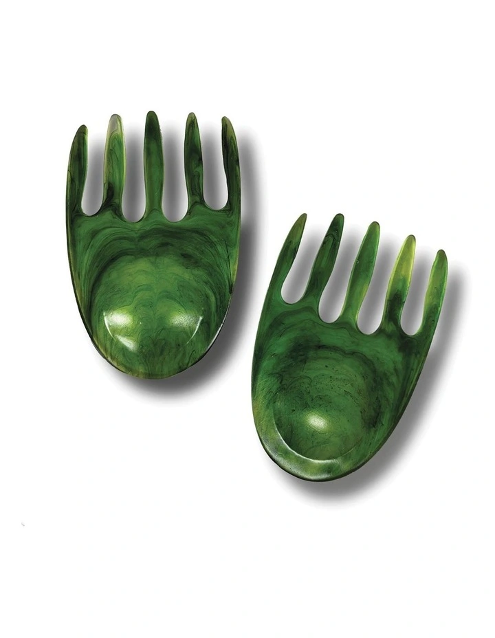 Urban Attitude SHELLY Salad Hands Servers 14 x 9.3cm - Sage Mist image 2
