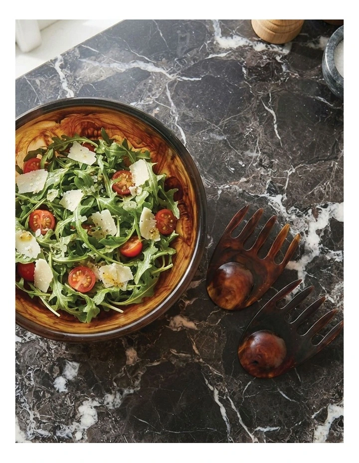 Urban Attitude SHELLY Salad Hands Servers 14 x 9.3cm - Dark Cocoa image 3