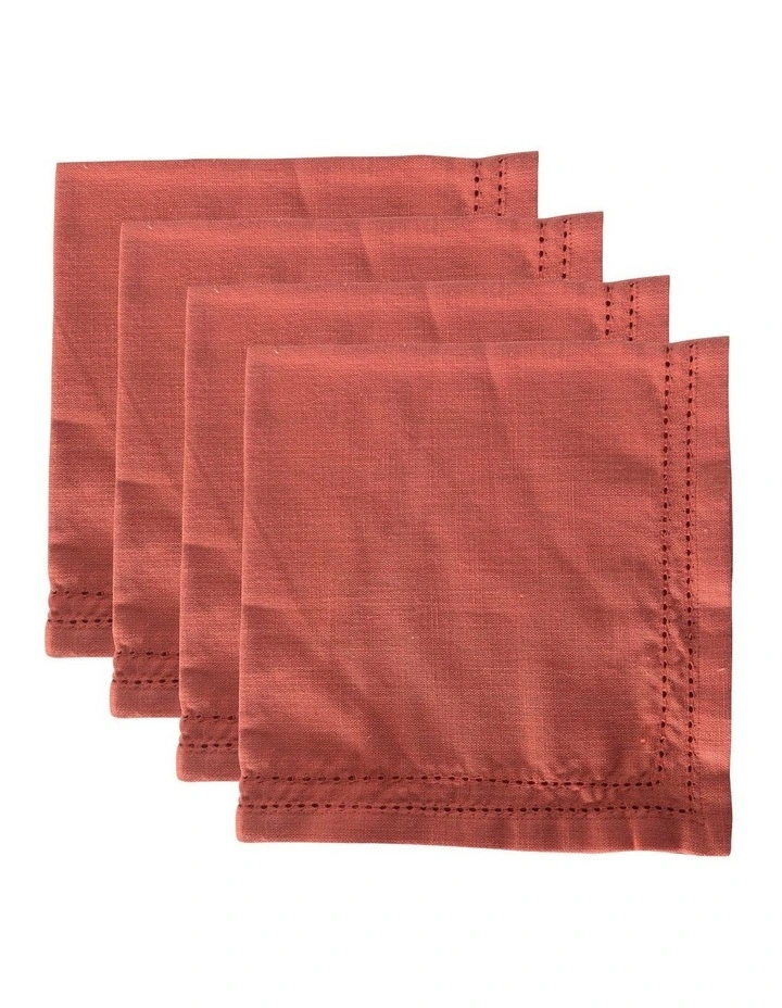 Ralph Napkin set of 4 45x45cm Terracotta image 1