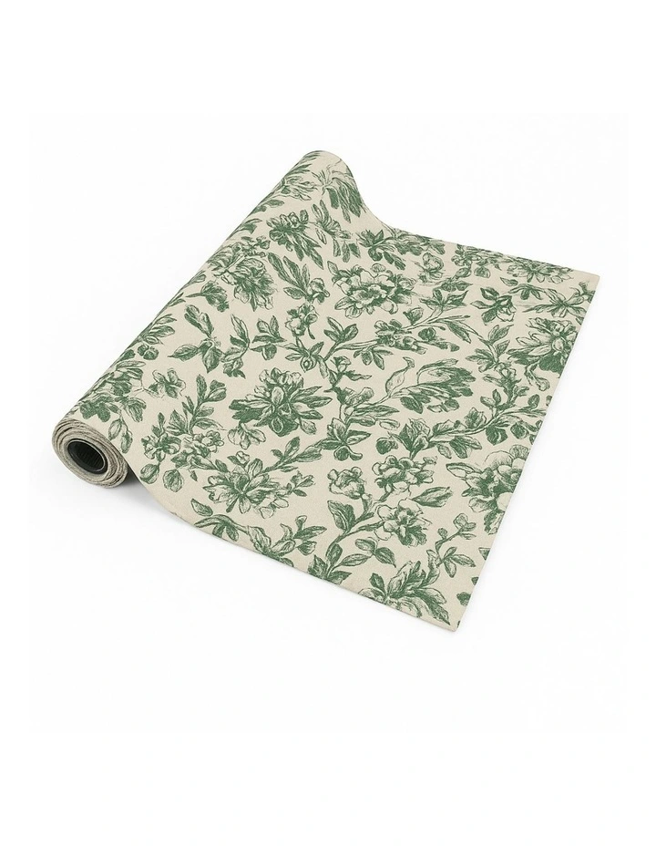 Floral Sonata Runner 40x180cm Green image 1
