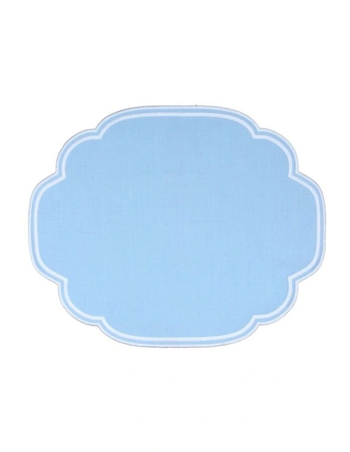 Gelato Scalloped Placemat Set of 4 33x48cm Baby Blue image 2