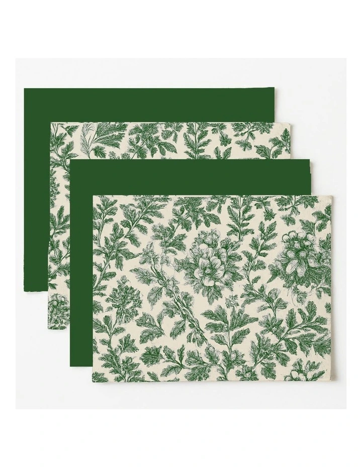 Floral Sonata Placemat Set of 4 33x48cm Green image 2