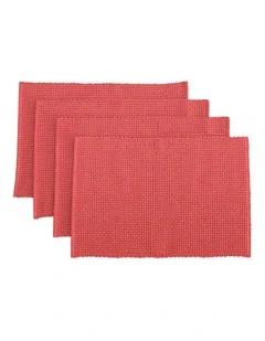 Ralph Placemat Set of 4 33x48cm Red