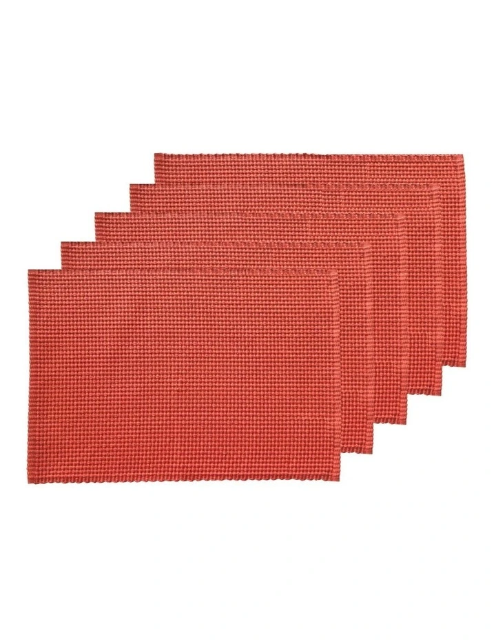 Ralph Placemat Set of 4 33x48cm Terracotta image 1