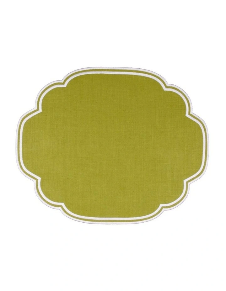 Gelato Scalloped Placemat Set of 4 33x48cm Pistachio Green image 2