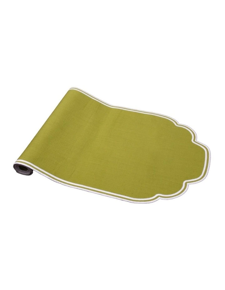 Gelato Scalloped Runner 40x145cm Pistachio Green image 2