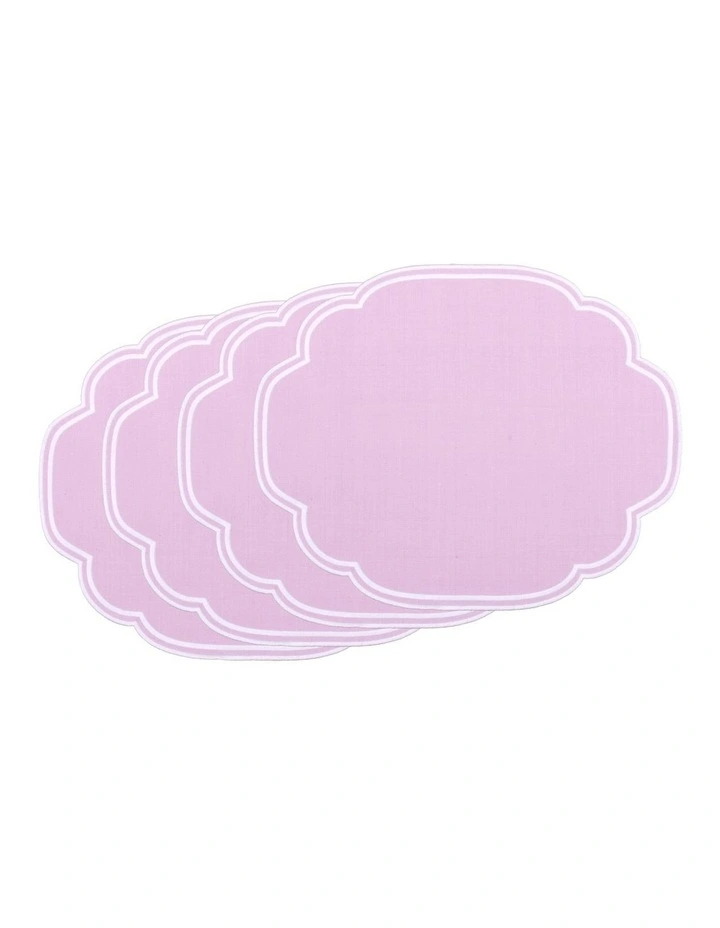 Gelato Scalloped Placemat Set of 4 33x48cm Pastel Lilac image 1